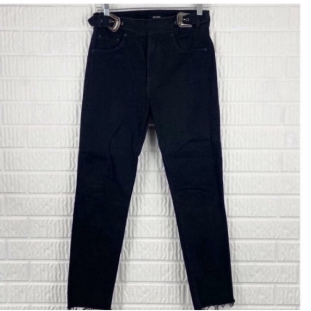 GRLFRND Zoey Double Buckle Skinny High Rise denim jeans - Picture 5 of 16